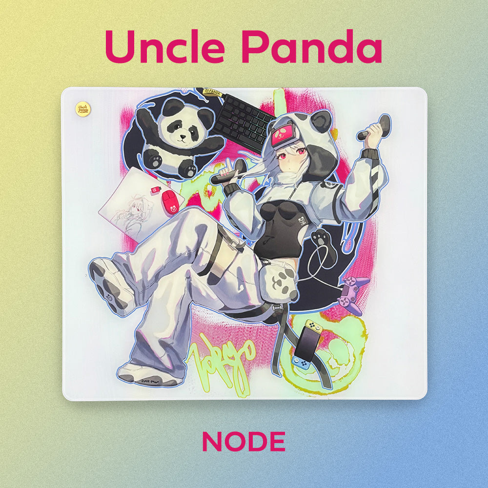 Uncle Panda NODE ガラスマウスパッド
