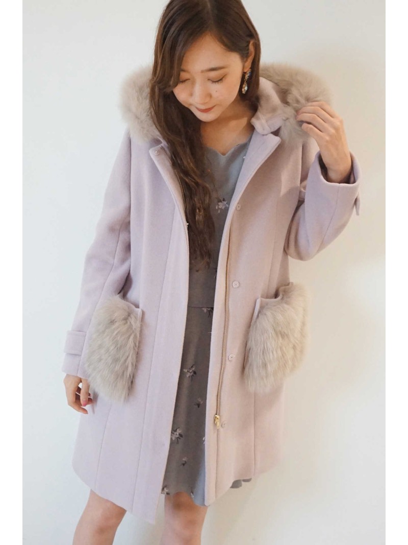 楽天市場】ファー ポケット フーディー ロング コート JILL by JILL