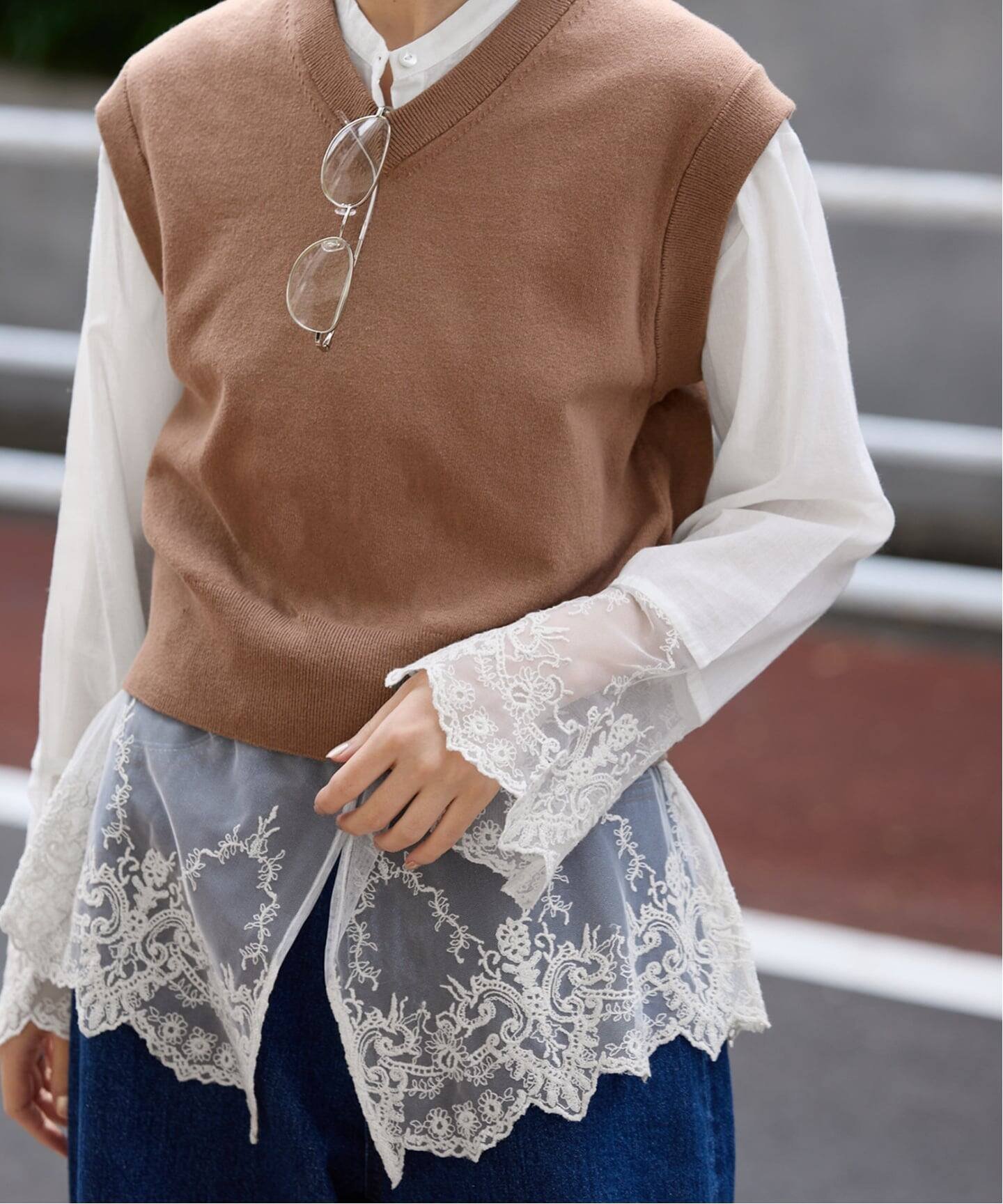 SLOBE IENA｜《WEB限定/追加予約》チュールレースブラウス | Rakuten