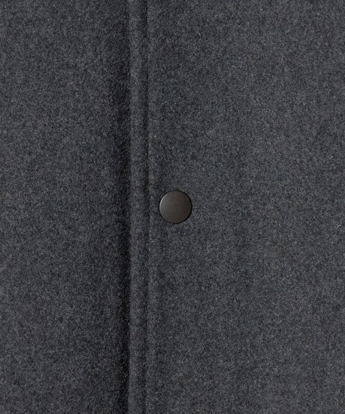 WEB限定 WARDROBE SMART】グレーメルトン レザーライク スタジャン