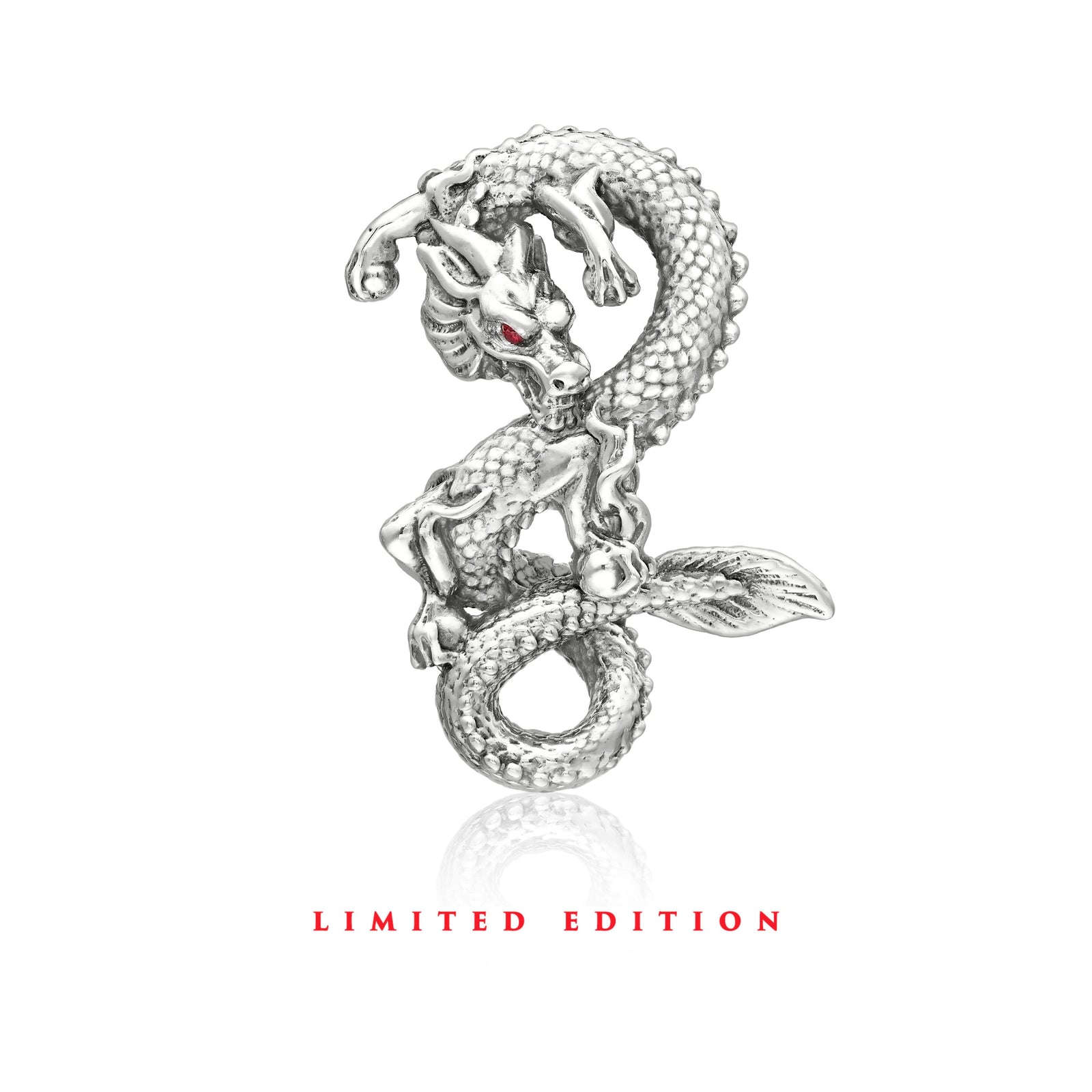 Year of the Dragon | Dragon Zodiac Men's Brooch in Silver