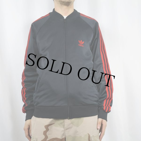 80年代 80s アディダス アメリカ製 黒 ブラック 赤 レッド ジャージ