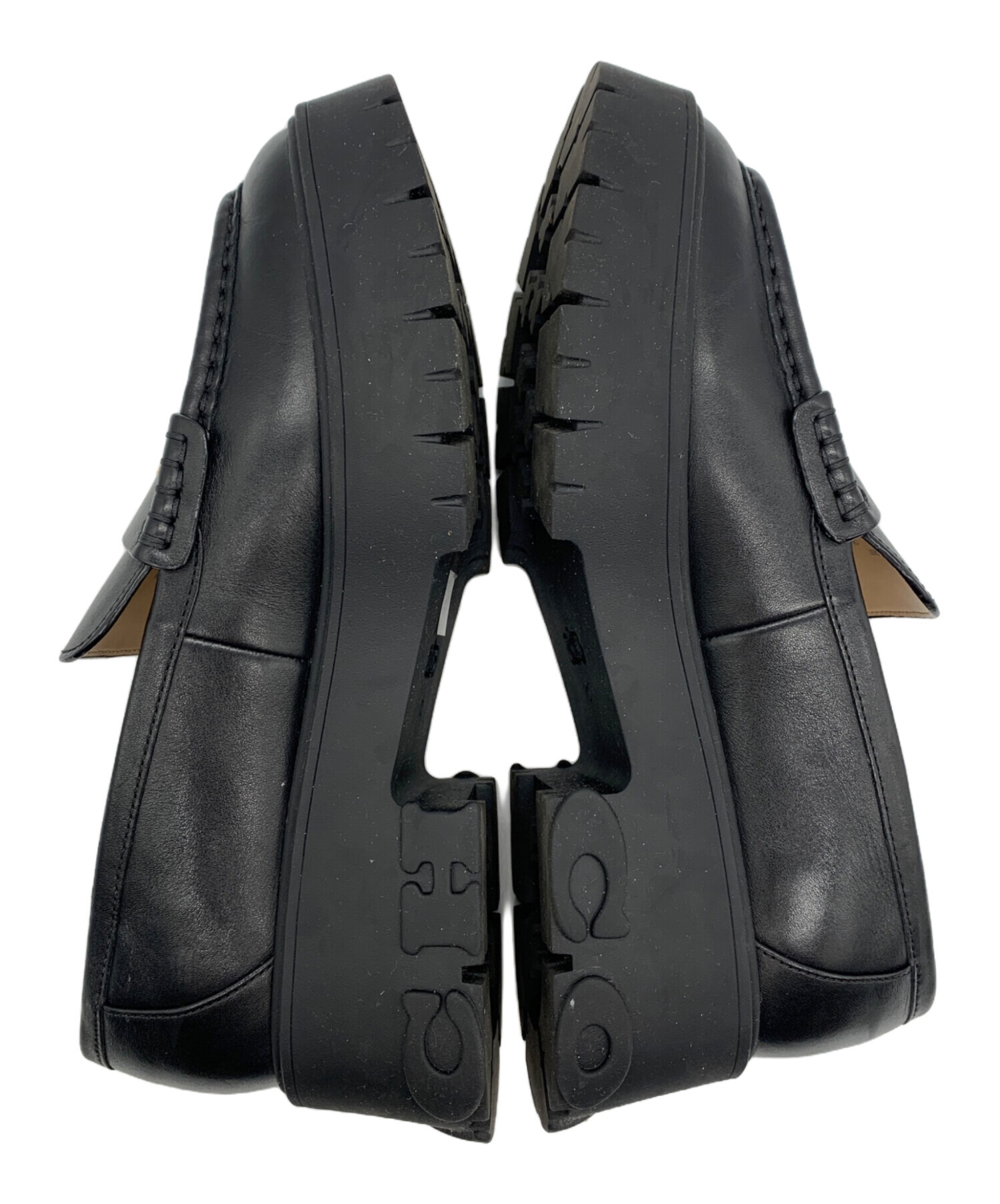 中古・古着通販】COACH (コーチ) ルーシーローファー ブラック サイズ