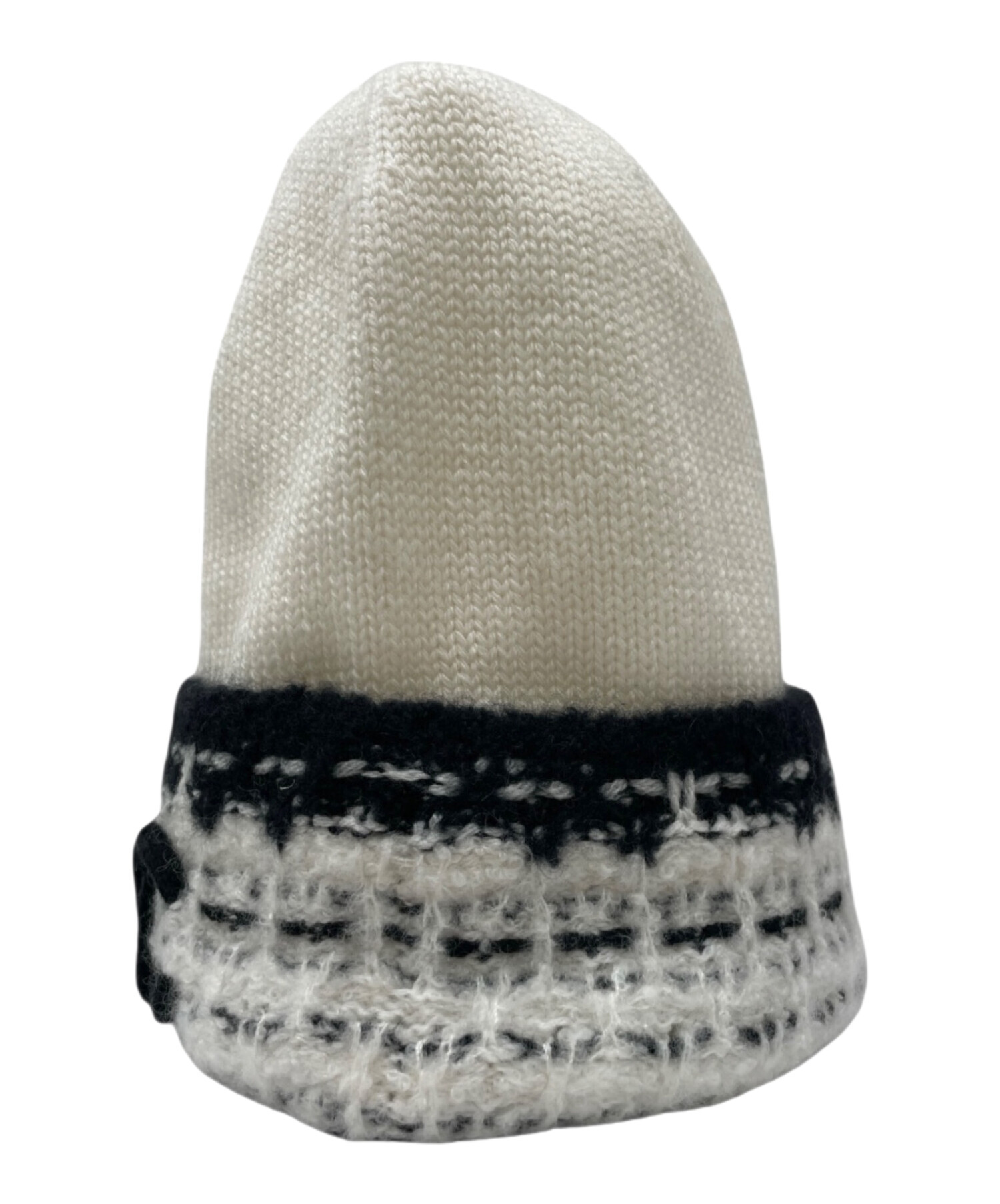 中古・古着通販】CHANEL (シャネル) ココマークニット帽 ホワイト