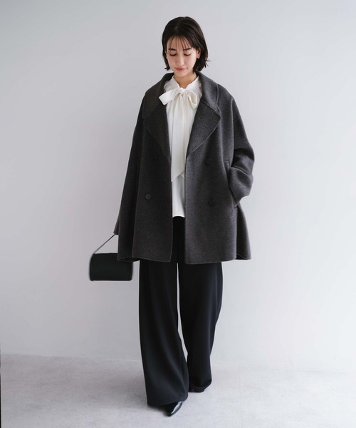 evernavy ピーコート pコート 「新色追加」ウールリバーPコート