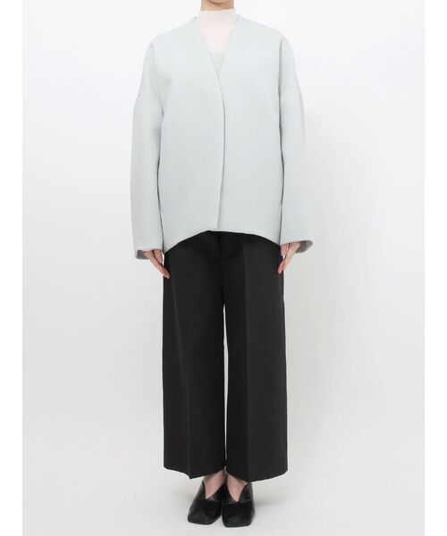 ELENDEEK（エレンディーク） ノーカラーコート コート フォルム