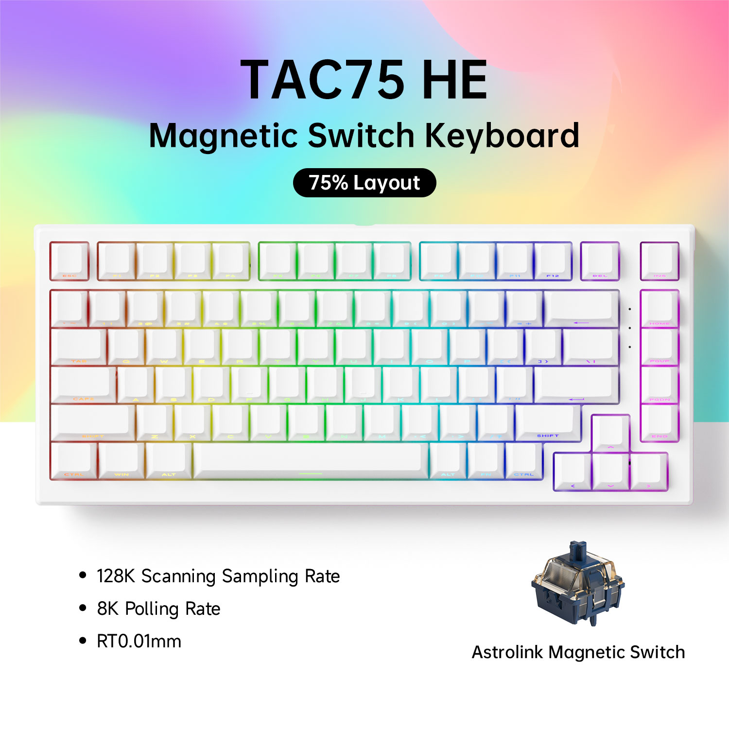 Akko TAC75 HE メカニカルキーボード 75% 磁気スイッチ ラピッド