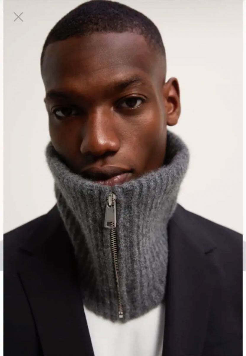 最終出品 ZARA/カシミヤニットスヌード新品未使用カシミア100%MB氏