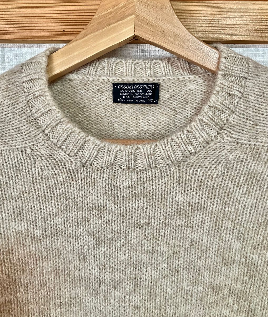 BROOKS BROTHERS 80's 黒タグ シェットランドセーター サイズ42 Made
