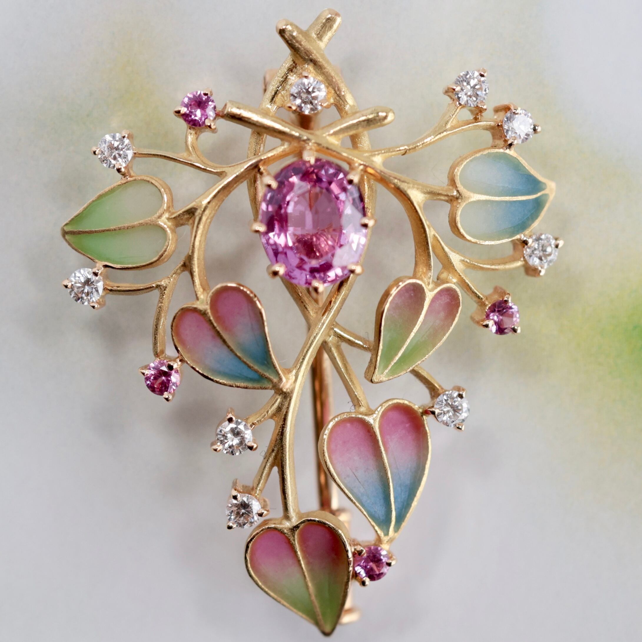 笠原真寿美 ペンダントトップ ルビー ピンクサファイア コンビカラー