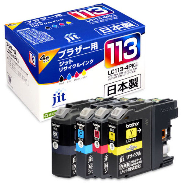 ブラザー（brother）用 リサイクルインク JIT-B1134P（LC113-4PK） 1