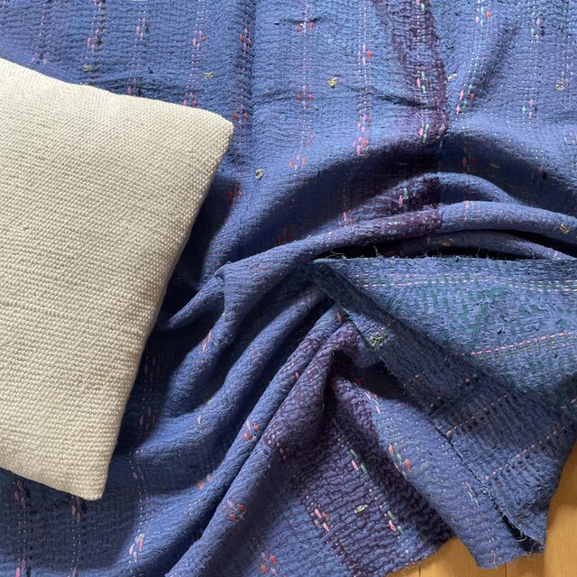 インド カンタキルト 大判137×198 ラリーキルト ヴィンテージ