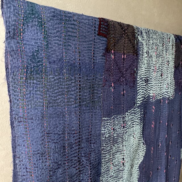 インド カンタキルト 大判137×198 ラリーキルト ヴィンテージ