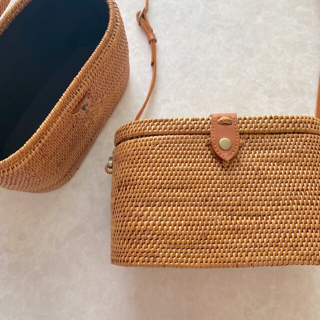 まあるい蓋付きデザイン☆ショルダーかごバッグ♪ショルダーバッグ
