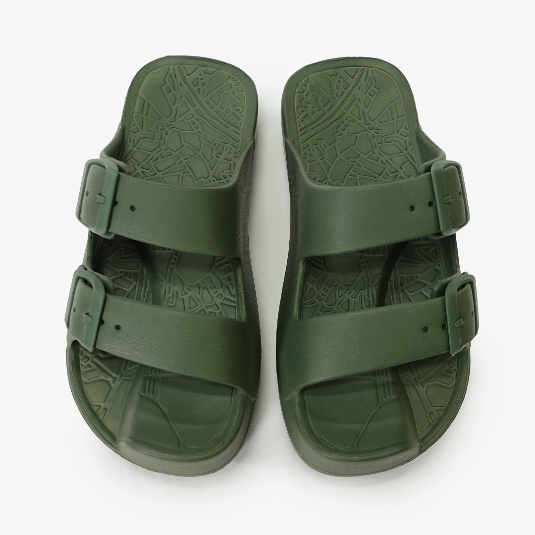 イージーサンダル ラップ カーキ | Racbaki