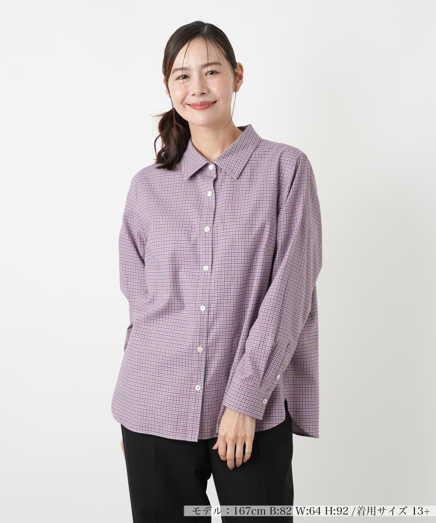 ウォッシャブル】シャツブラウス【Leilian WHITE LABEL】|レリアン