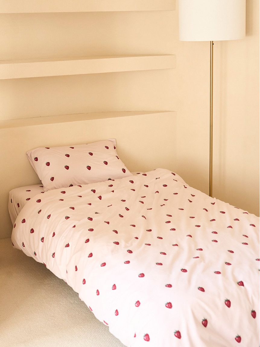 Sleep】ストロベリー柄3点セット（セミダブル）(寝具セット)｜ルーム
