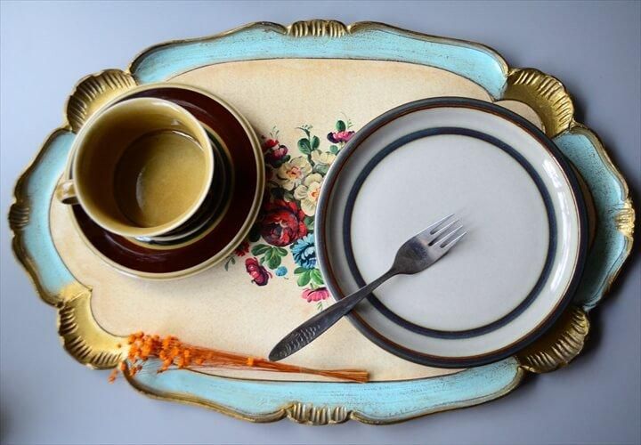 イタリア製 フィレンツェ 楕円トレイ アンティーク