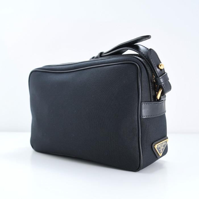 PRADA（プラダ） ロゴ ジャガード ナイロン カメラバッグ 1BH089 UCW