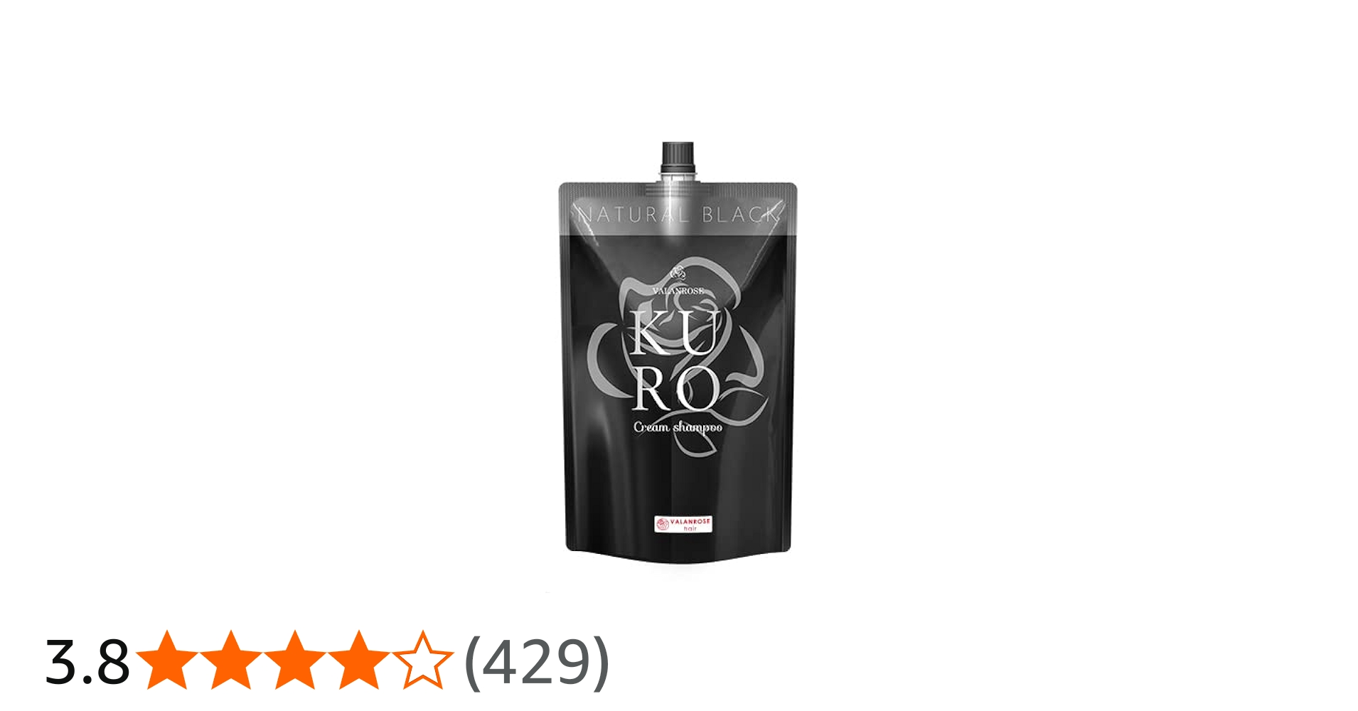 シャンプー mu4645 VALANROSE KURO Cream shampoo 400g KUROクリーム