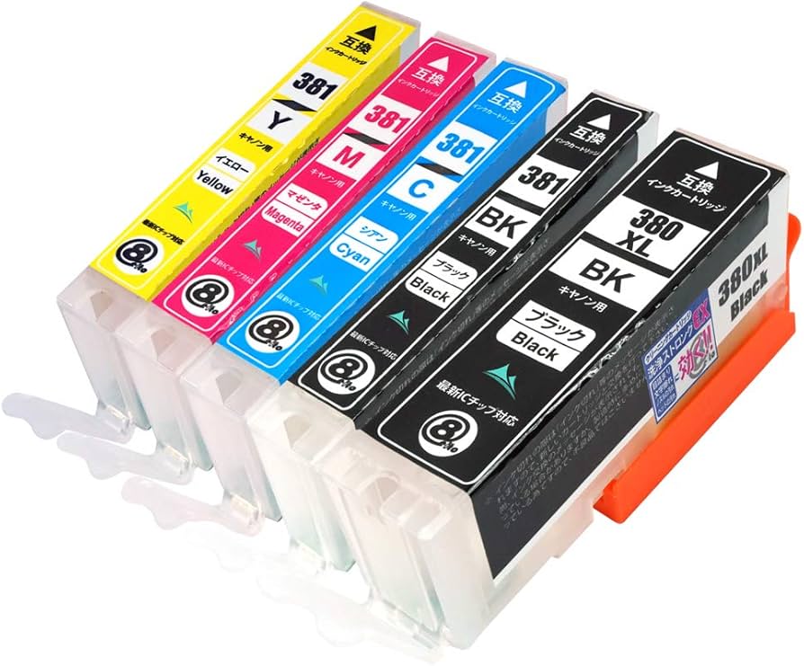Amazon.co.jp: 洗浄 インクカートリッジ BCI-381+380/5MP 【5色セット