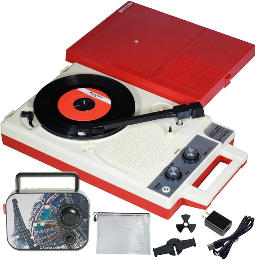 Amazon.co.jp: ANABAS ポータブルレコードプレーヤー GP-N3R