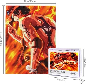 Amazon.co.jp: ワンピース エース 火拳 パズル 木製 ジグソーパズル