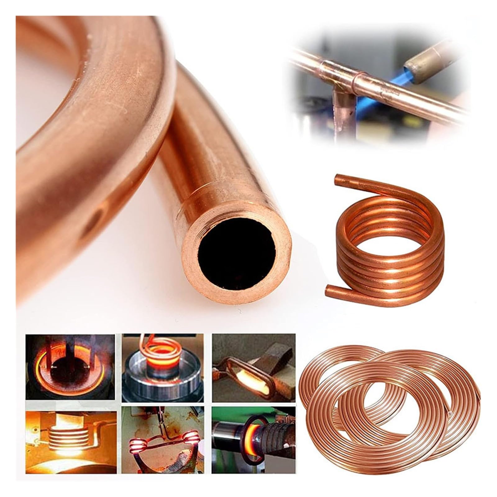 Amazon.co.jp: 8mm銅管、銅管パイプコイル、1Mソフト銅管コイル銅線