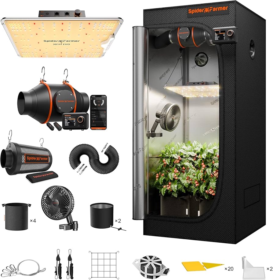 Amazon.com: Spider Farmer EVO Grow Tent Kit Complete 2.3x2.3 SF