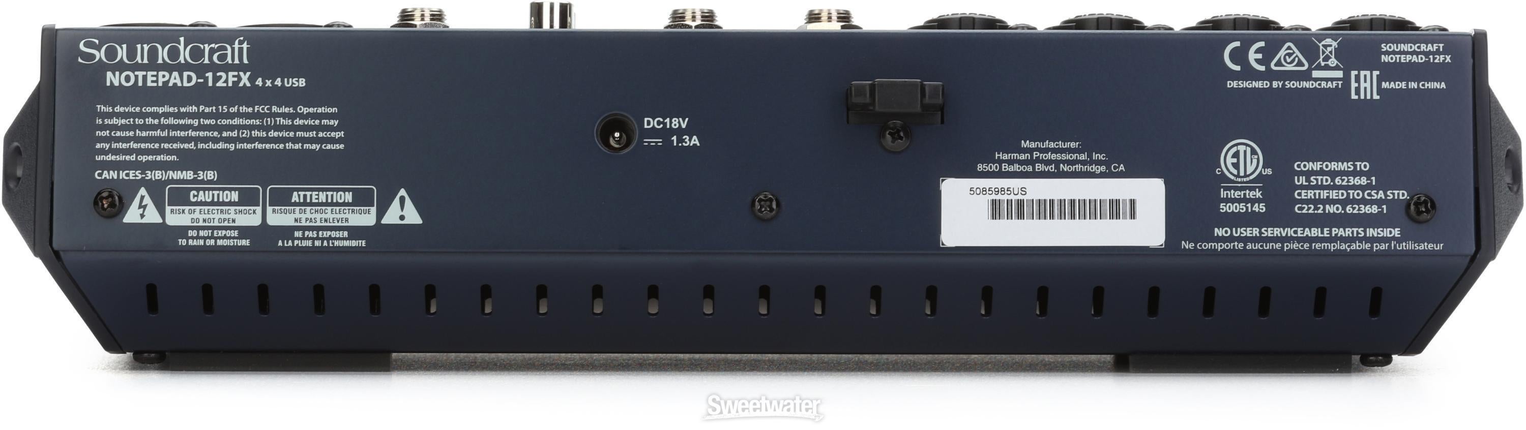 Soundcraft Notepad-12FX 12-channel Analog Mixer with USB Reviews