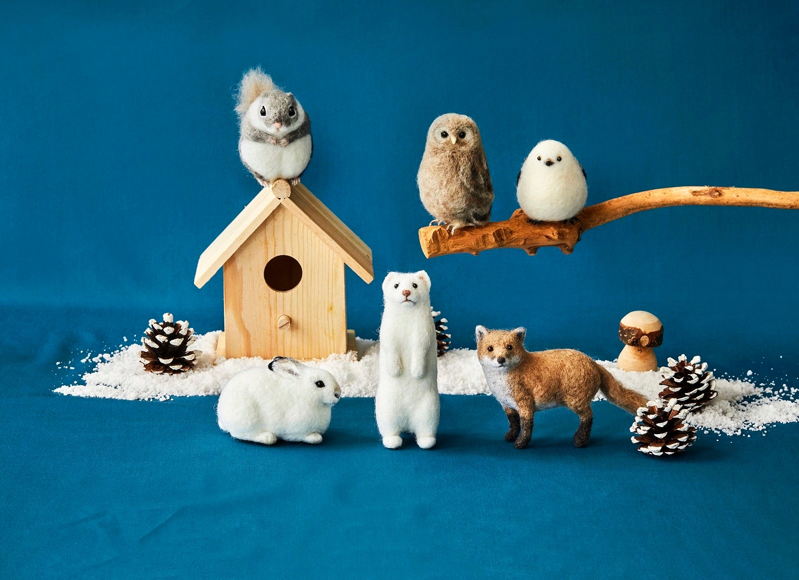 もふもふした北の大地の動物を手のひらサイズでキュートに再現する羊毛