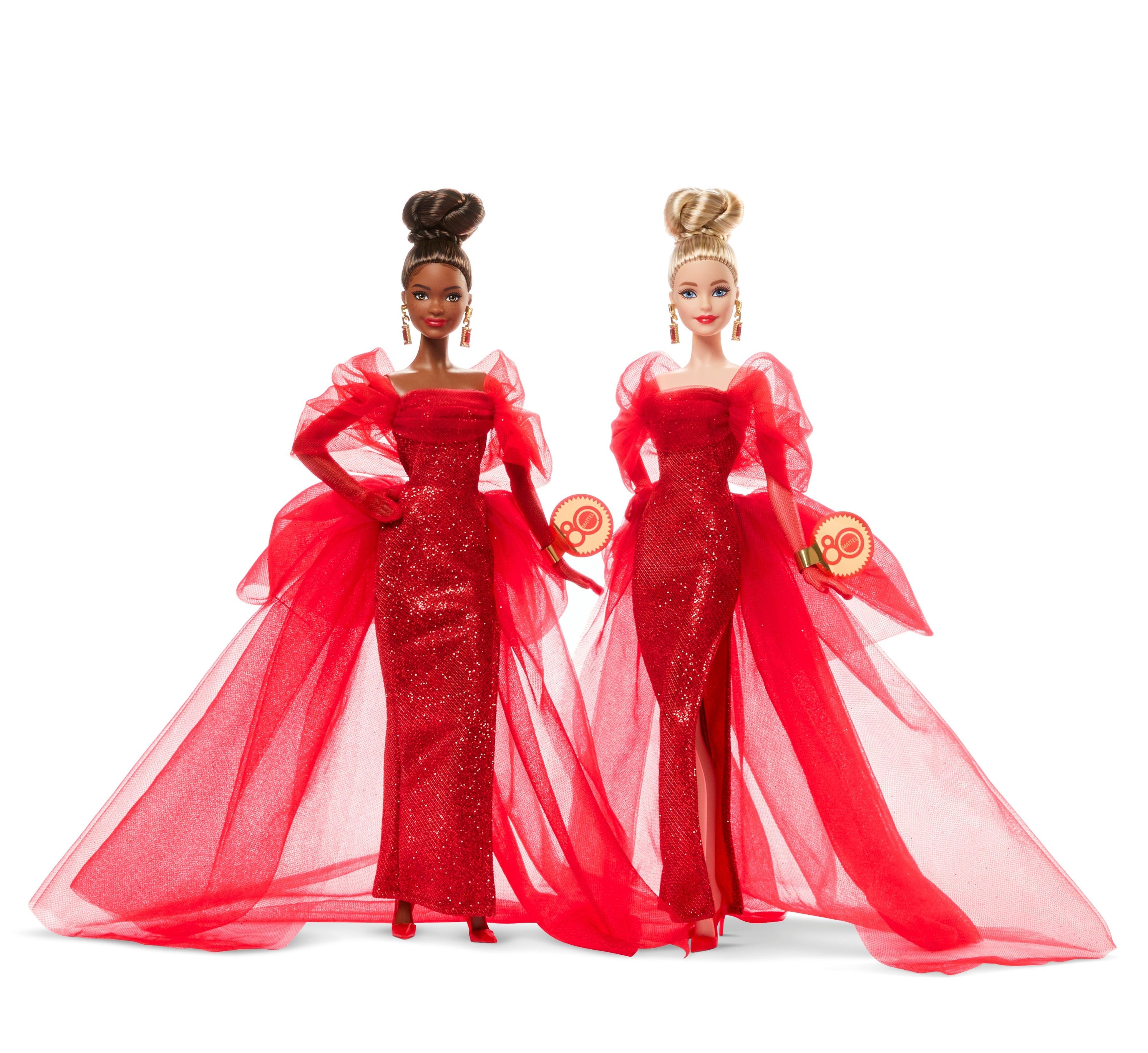 マテル80周年を祝して、ルビーレッドをまとった華やかなバービーが登場