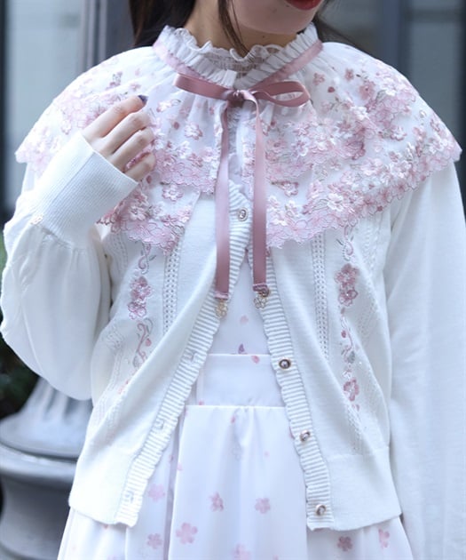 桜レース付け襟 | axes femme online shop