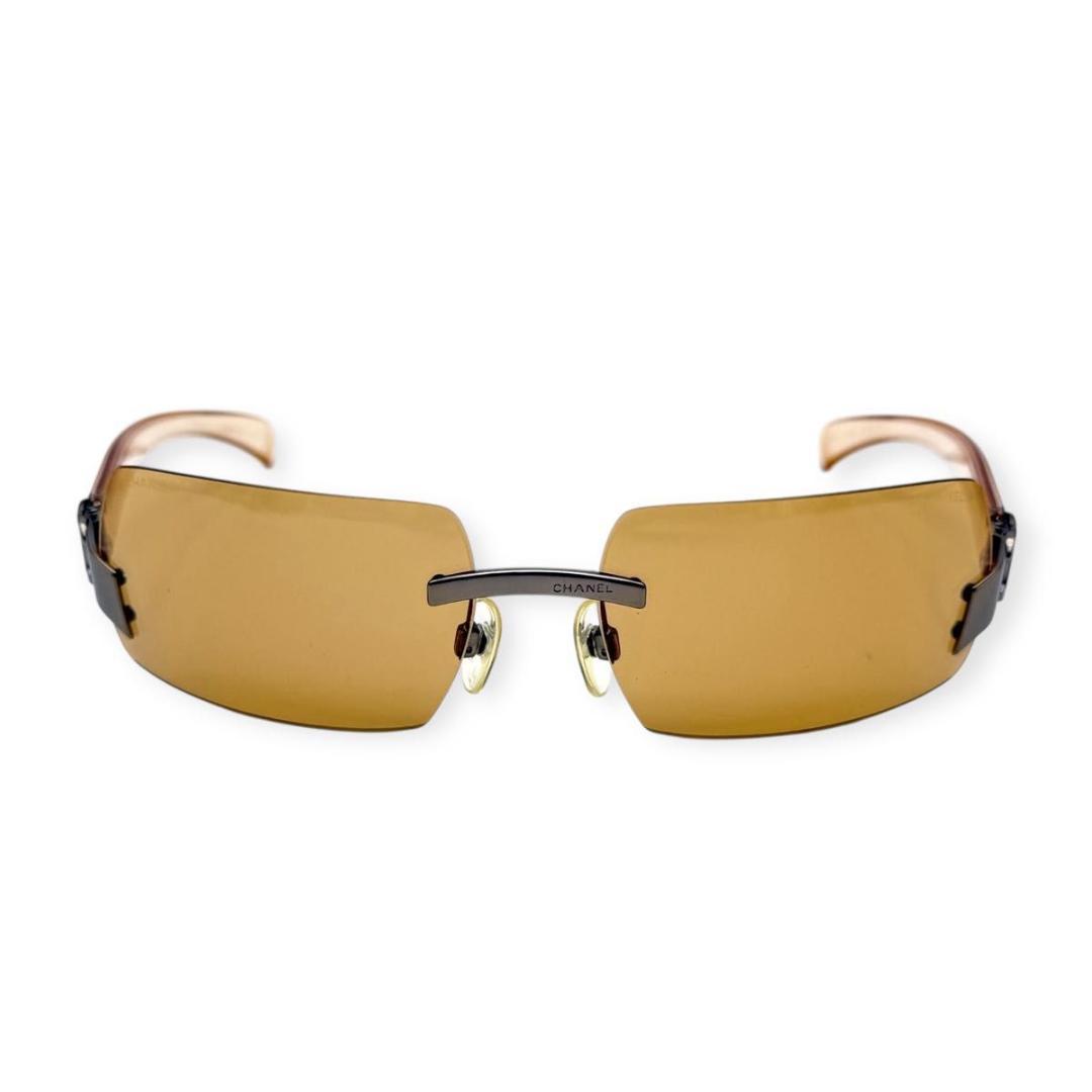 【美品】CHANEL シャネル　ココマーク　リムレス　サングラス　スクエア CHANEL シャネル リムレス スクエア サングラス ココマーク ミラー