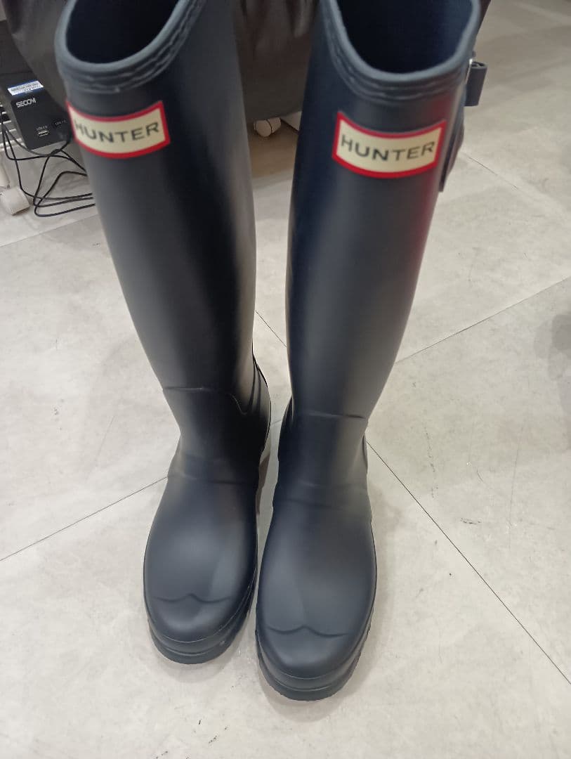 未使用　ハンター　レインブーツ 未使用】HUNTER ハンター トール レインブーツ / ロング オーベルジン