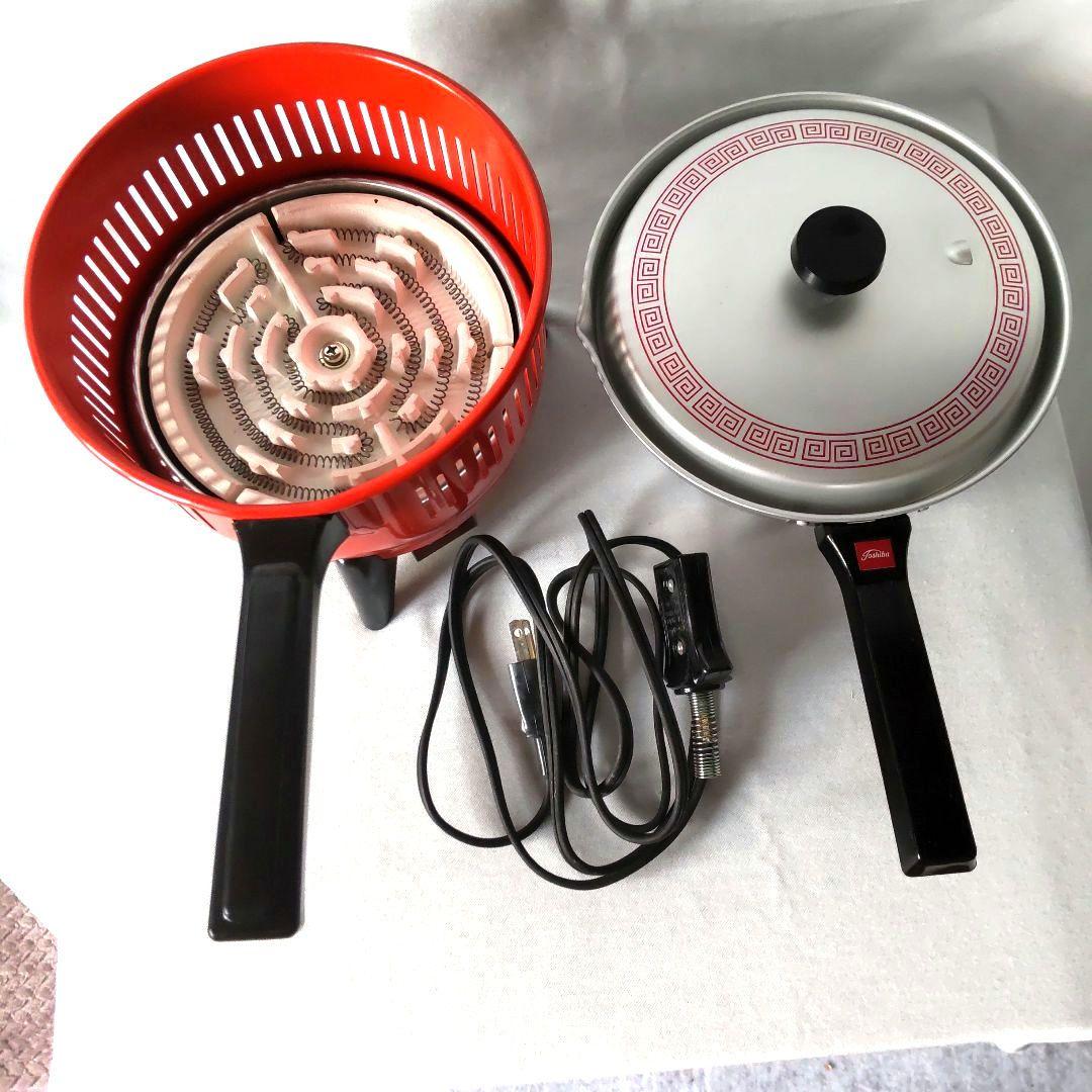 日*9様 電気コンロ　東芝ラーメン鍋　昭和のレア物 Yahoo!オークション -「昭和レトロ(toshiba」(レンジ、コンロ