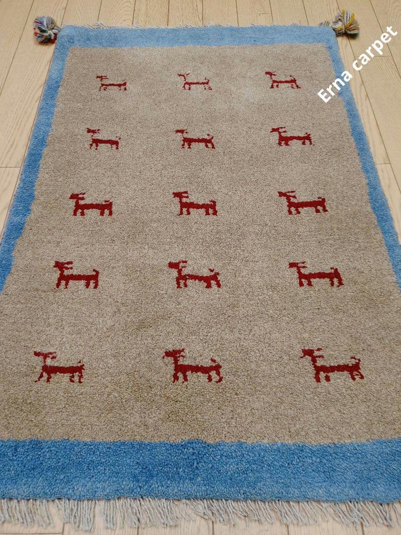 Summer SALE ペルシャ絨毯　ギャッベ　新品 85x57 cm Summer SALE ペルシャ絨毯 ギャッベ 新品 85x57 cm Summer SALE