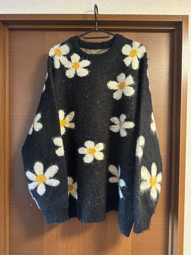 美品タウンクラフト　フラワーニット　花柄ニット　オーバーサイズ　モヘア　Mサイズ 楽天市場】タウンクラフト TOWNCRAFT クルーネックニット SHAGGY