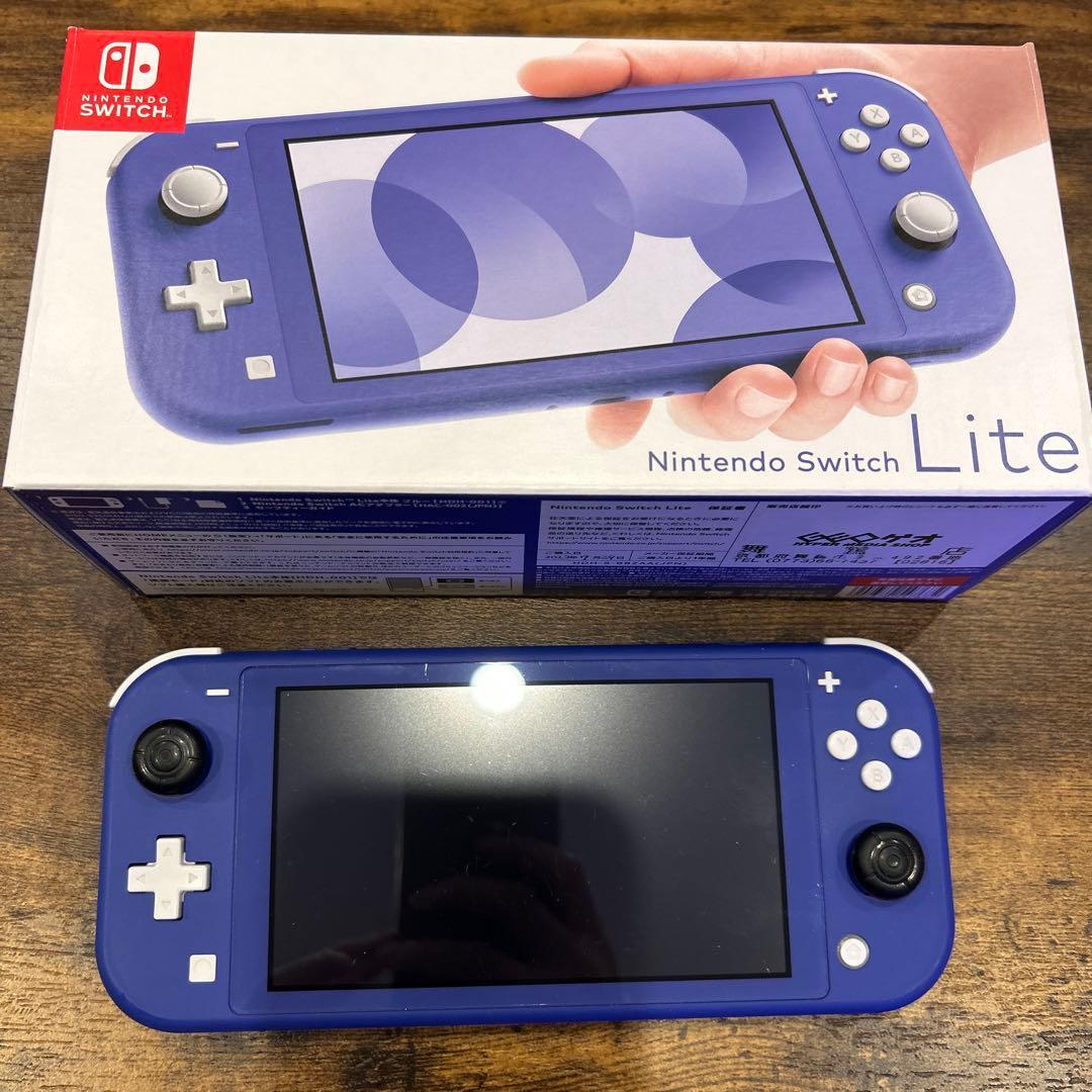 Nintendo Switch Lite 青　箱・充電器・ケースあり Nintendo Switch Lite ブルー 本体 充電器 箱 ケース - メルカリ