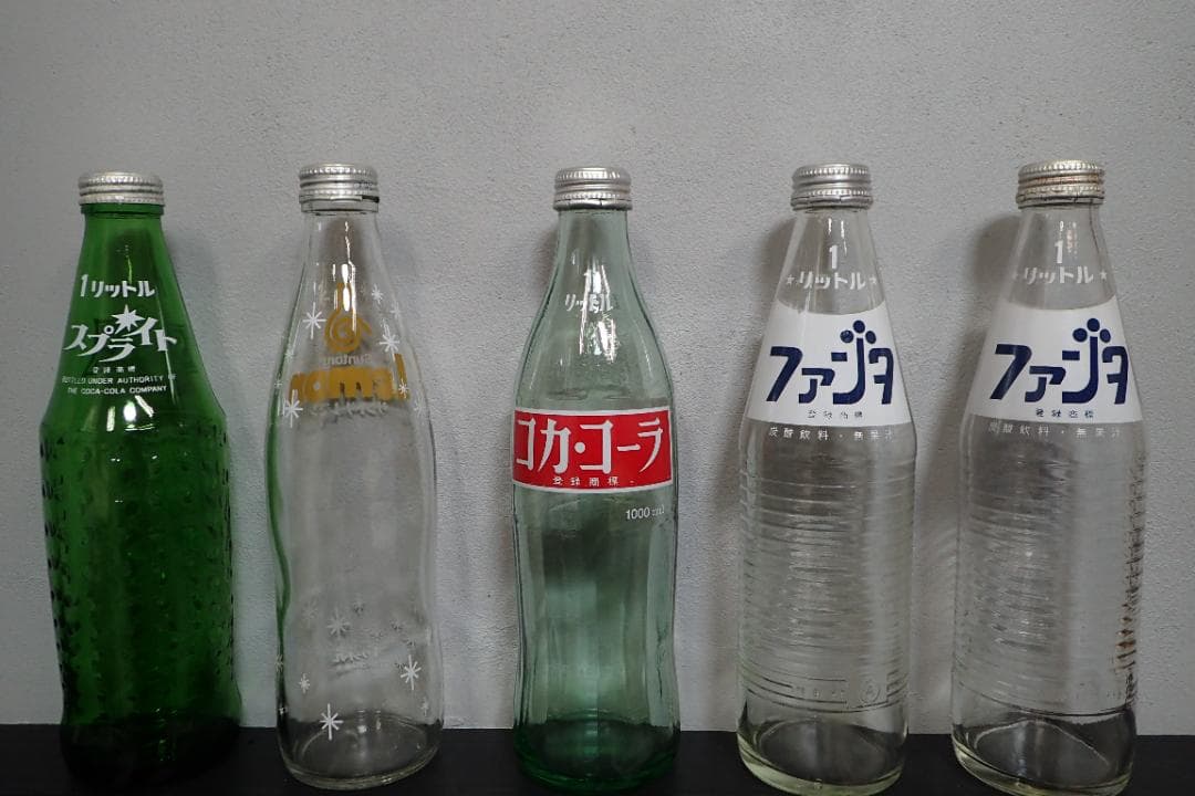 希少 昭和 コカ・コーラ ファンタ スプライト 他 1リットル 瓶 5本