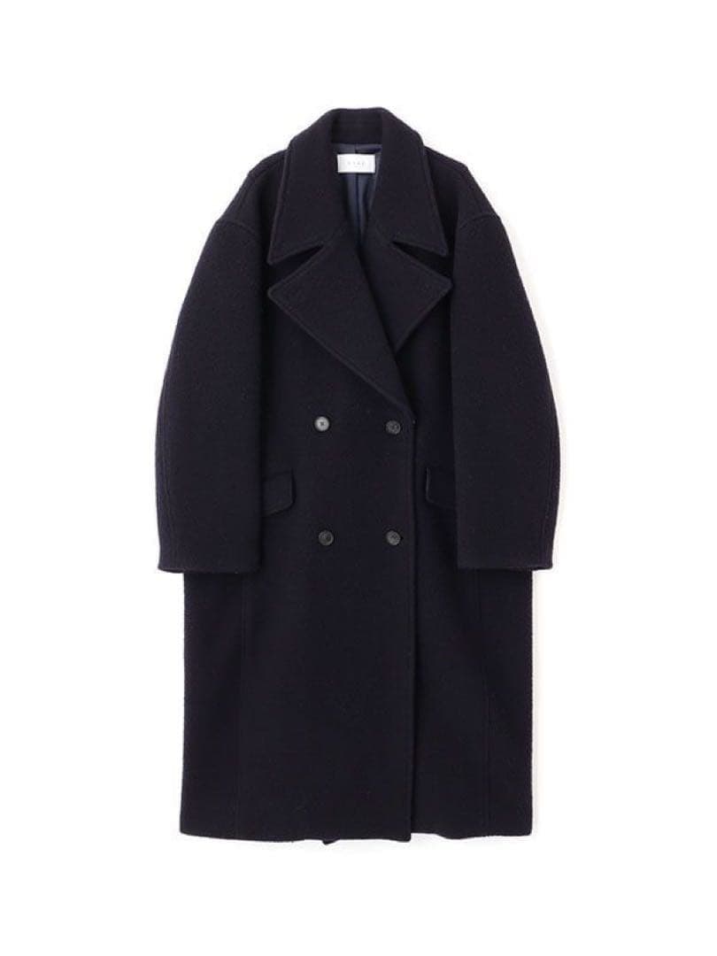 ETRE TOKYO ダブルブレストウールコート　NAVY ETRE TOKYO - ダブルブレストウールコート - NAVY | ADDICT WEB SHOP