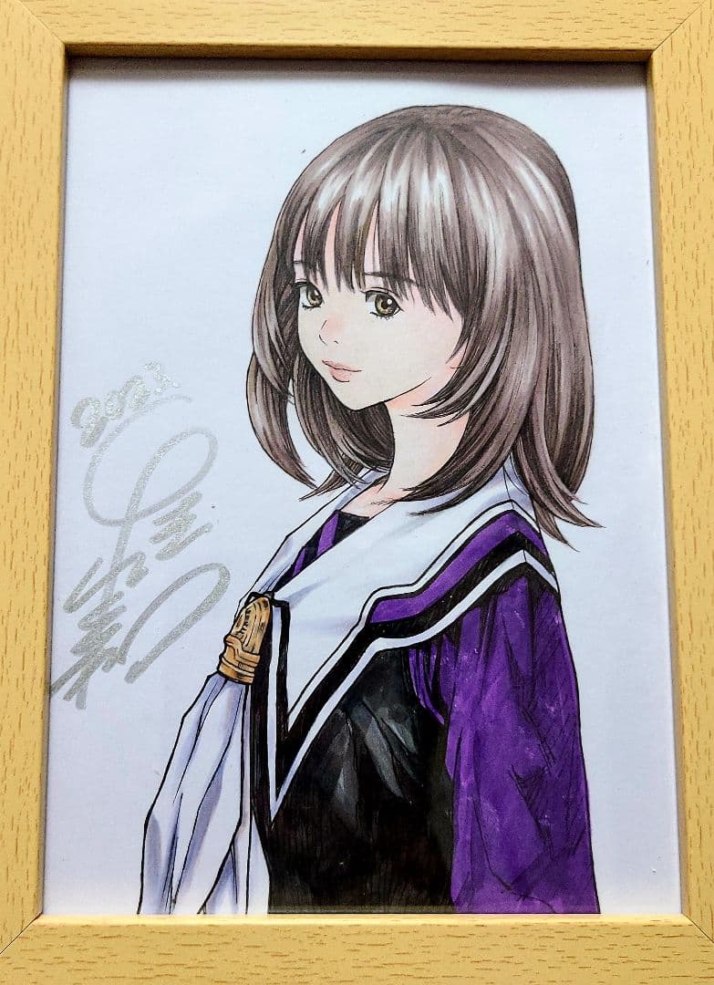 I\"sアイズ 葦月伊織 カラーイラスト 直筆サイン色紙