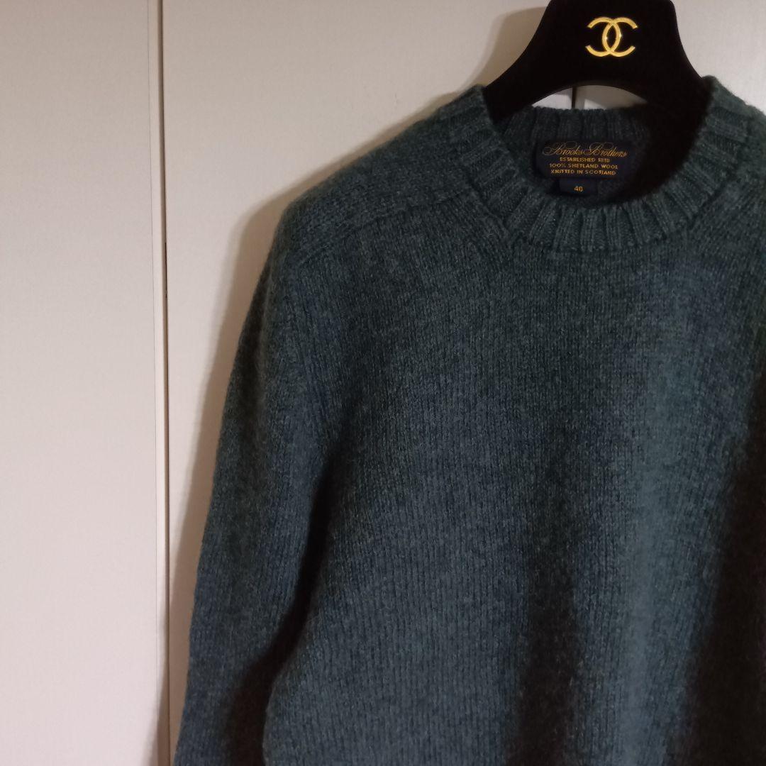 BROOKS BROTHERS 90s　シェトランドニット　L　スコットランド製 古着/USED] 90's スコットランド製 ブルックスブラザーズ