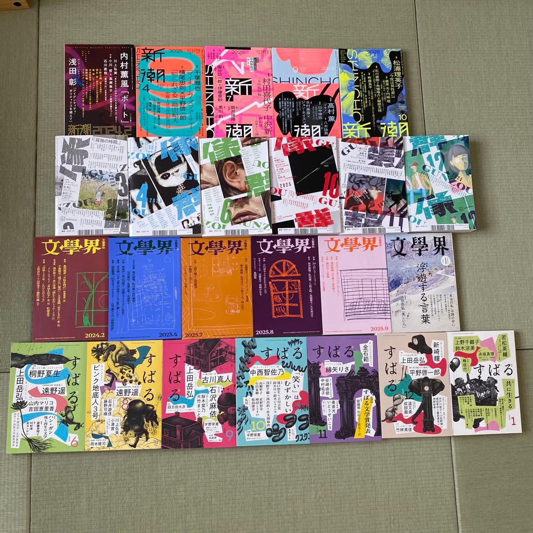 文芸誌4社24冊まとめ売り 雑誌、文芸誌 | 本の栞