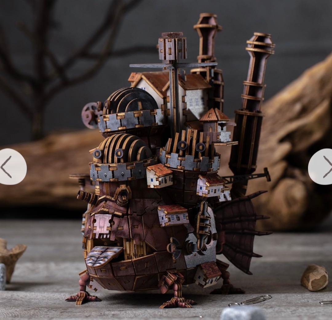 ジブリ　ki-gu-mi Wooden Art ハウルの動く城　カラーver. ハウルの動く城 ki-gu-mi / キグミ ハウル城（カラーver / 0458） | す