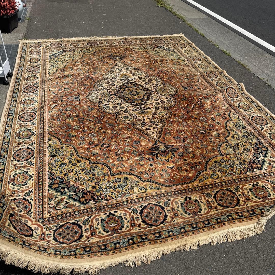 ペルシャ風ウールシルクラグ 250×340cm グラムスタイル ラグ カーペット ペルシャ 風 ウィルトン織 6畳 240