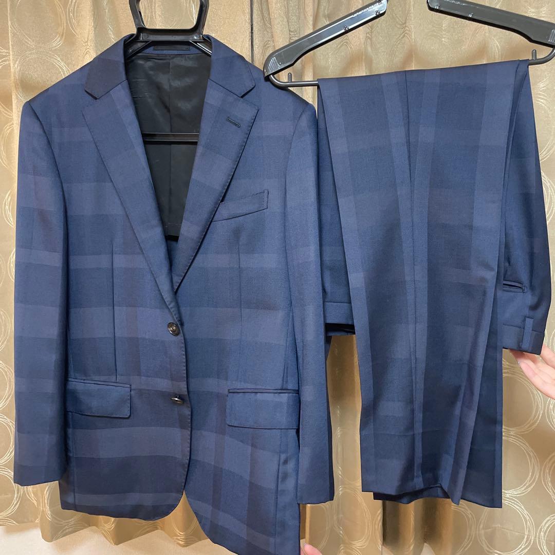 BLACK LABELスーツ上下セット トーナルブルーシャドーブラックストライプスーツ（スーツ）｜BLACK