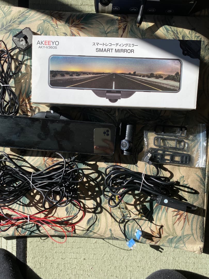 AKEEYO スマートレコーディングミラー AKY-V360S 360°全方位ドライブレコーダー ミラー型 AKY-V360S