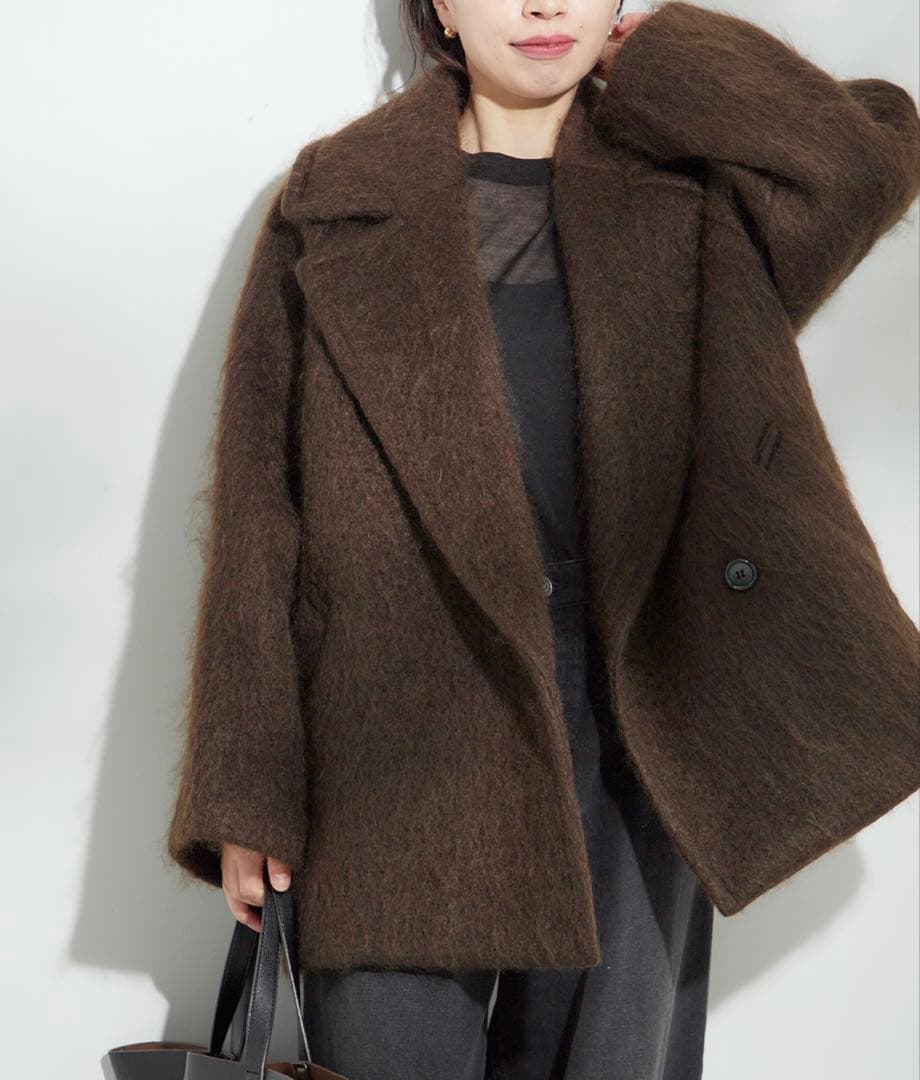 JOURNALSTANDARD L'ESSAGEモヘヤMIXシャギーダブルコート journal standard L'essage（ジャーナルスタンダード レサージュ