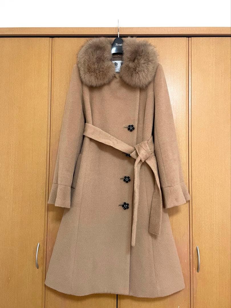 0*1様 オースチンリード　フォックスファー付きロングコート 中古・古着通販】Austin Reed (オースチン リード) フォックスファー